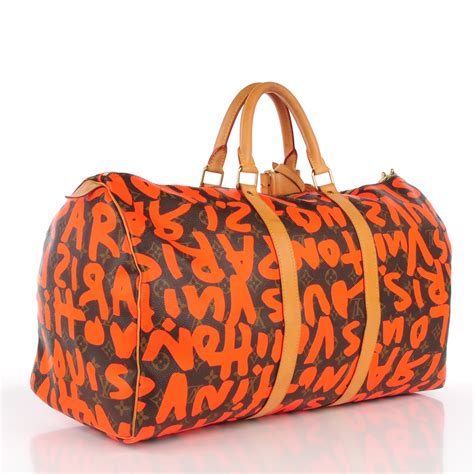 louis vuitton orange keepall|Louis Vuitton Keepall monogram.